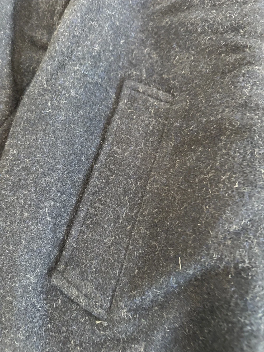 J. Crew Men's Dark Blue Wool Pea Coat,single breasted